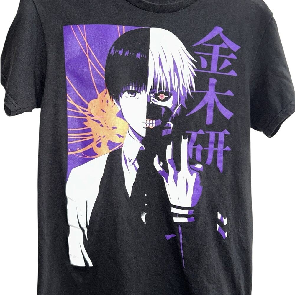 Tokyo Ghoul Distressed Funimation Anime Manga Black Purple T-Shirt Mens Small